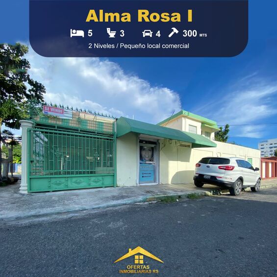 Casa de 2 niveles con 5 habitaciones en venta Alma Rosa I