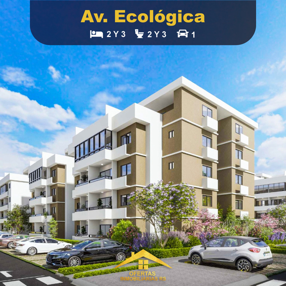 Apartamentos de 2 y 3 habitaciones en venta Av. Ecológica