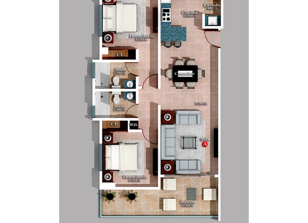 Ensanche Naco Apartamentos en venta de 1 y 2 habitaciones con Piscina (5)