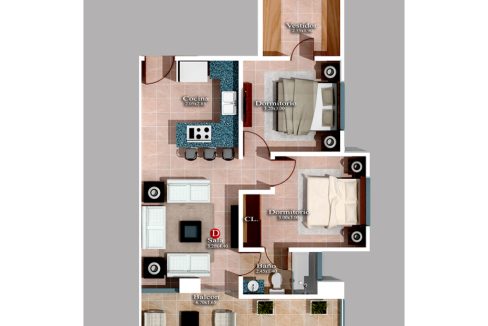 Ensanche Naco Apartamentos en venta de 1 y 2 habitaciones con Piscina (7)