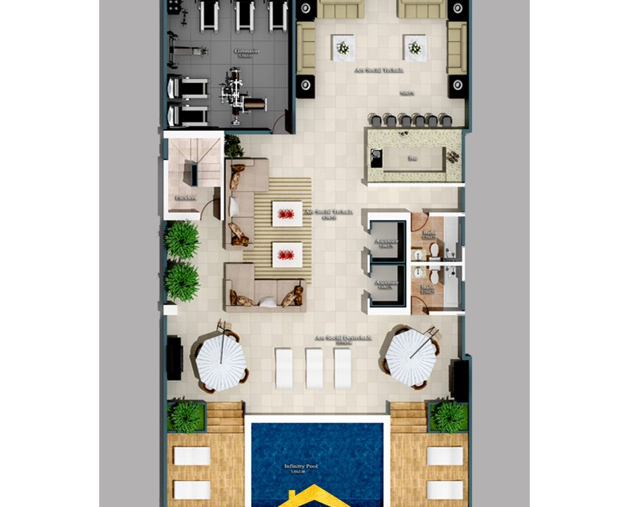 Ensanche Naco Apartamentos en venta de 1 y 2 habitaciones con Piscina (8)