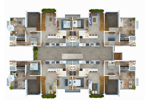 Proyecto de apartamentos de 1 y 2 habitaciones en Punta Cana (19)