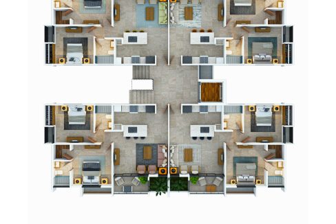 Proyecto de apartamentos de 1 y 2 habitaciones en Punta Cana (2)