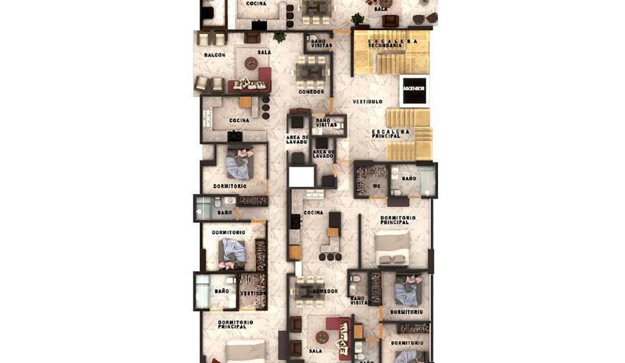 Apartamentos de 3 y 4 habitaciones en venta Reparto Los Tres Ojos (4)