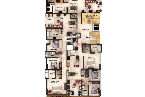 Apartamentos de 3 y 4 habitaciones en venta Reparto Los Tres Ojos (4)