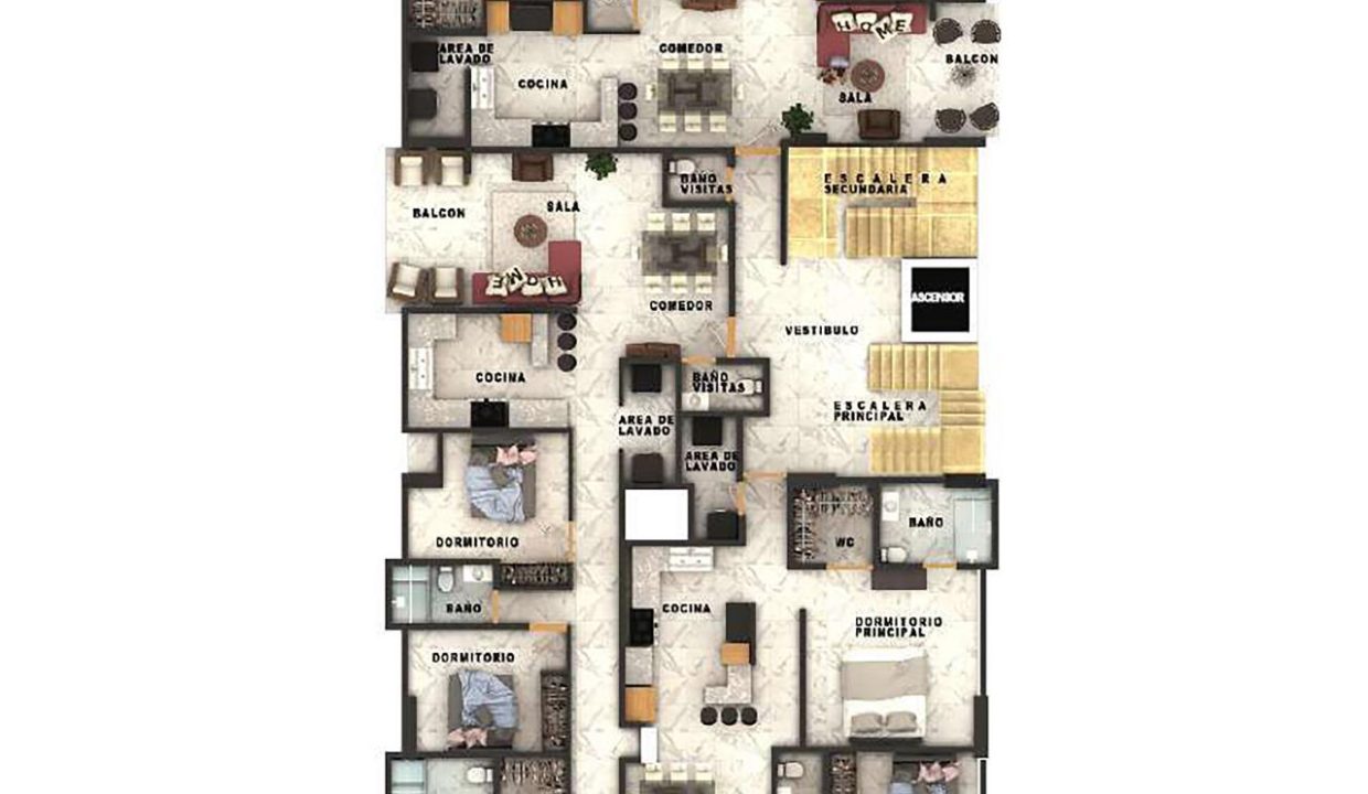 Apartamentos de 3 y 4 habitaciones en venta Reparto Los Tres Ojos (8)